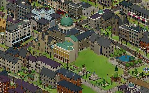 The domed Capitol with an opera house, Gothic law courts and a museum round it.