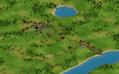 Two towns joined into one valley.